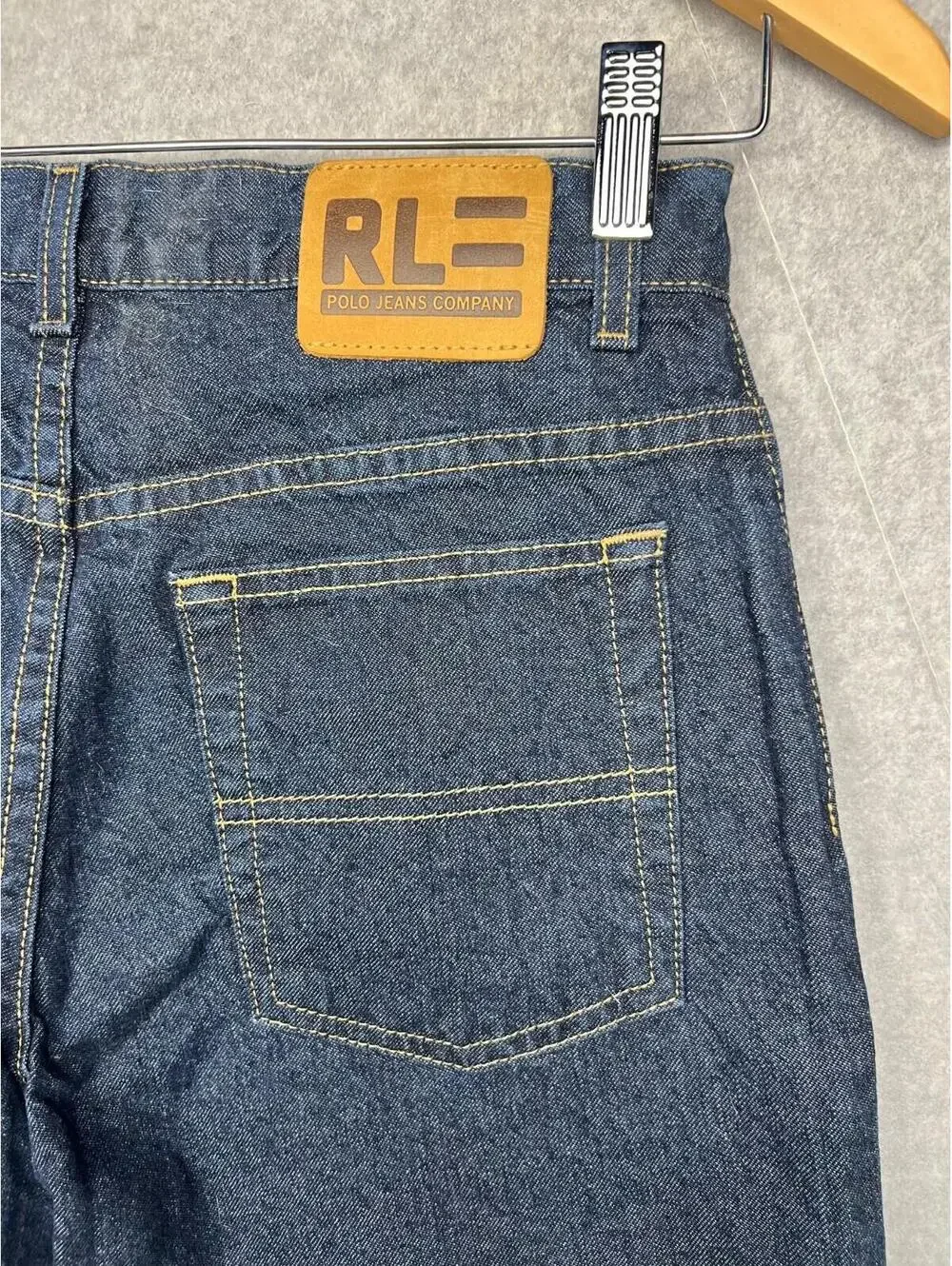 y2k 90s Polo Ralph Lauren Jeans Boys 18 Blue Straight Leg Cotton Classic Med Was